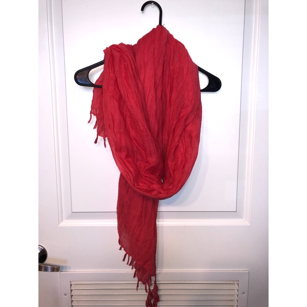 Lightweight Coral Scarf